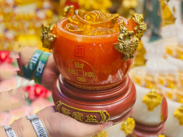 Bát tụ bảo ngọc cao cấp màu đỏ cỡ to 1