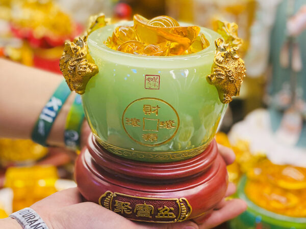 Bát tụ bảo ngọc cao cấp màu xanh ngọc cỡ to 1