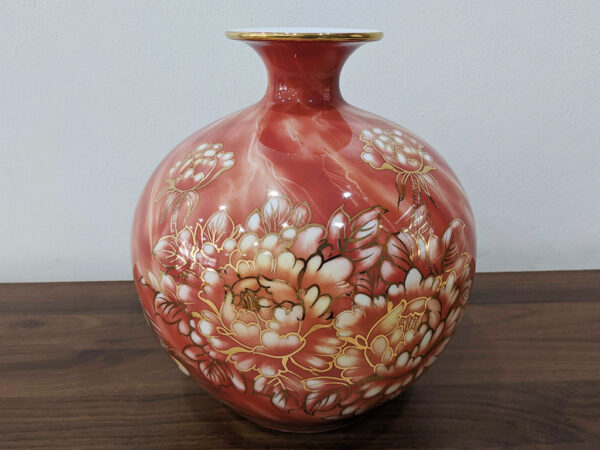 Bình hút lộc vân đá đỏ Vinh Hoa Phú Quý 25cm 3
