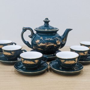 Bộ ấm trà Bát Tràng men xanh cổ vịt Hào Gia Phú Quý 2