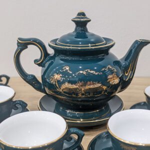 Bộ ấm trà Bát Tràng men xanh cổ vịt Hào Gia Phú Quý 4