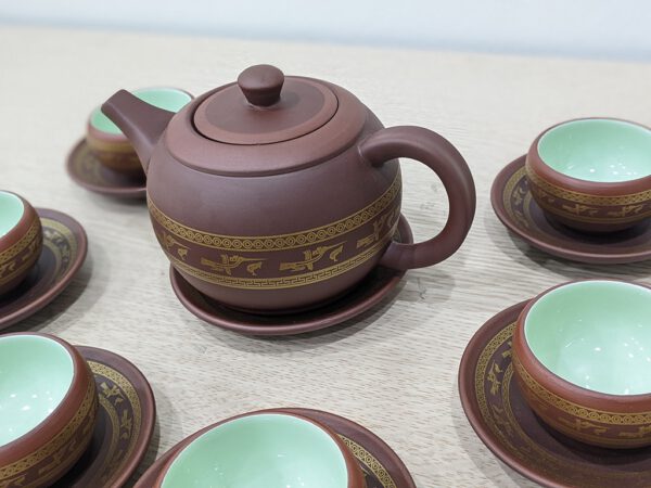 Bộ ấm trà tử sa Bát Tràng Âu Lạc 14 sản phẩm 2