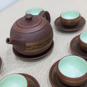 Bộ ấm trà tử sa Bát Tràng Âu Lạc 14 sản phẩm 3