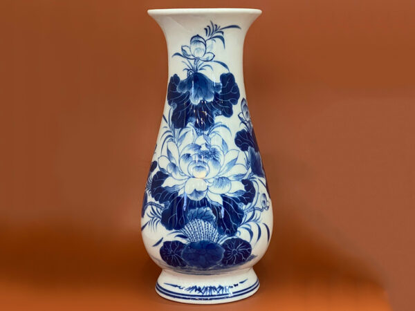 Lọ hoa bàn thờ men lam Vạn Phúc Trường An 25cm 1